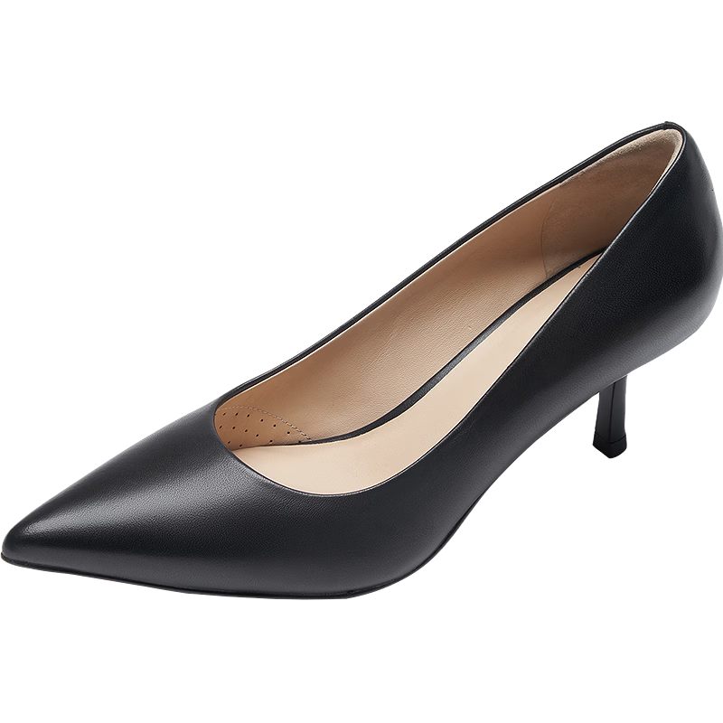 Laird Spring Summer 2026 New Genuine Leather Commuter Stiletto Pumps Women High-End 6T66301 Beige Tea Color BEK36