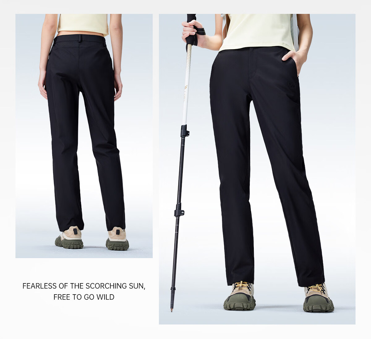 CAMEL Outdoor Quick-Dry Tactical Pants for Women 26 Spring Summer New Breathable Moisture-Wicking Hiking Sun Protection Mountaineering Long Pants for Men 9044 26
