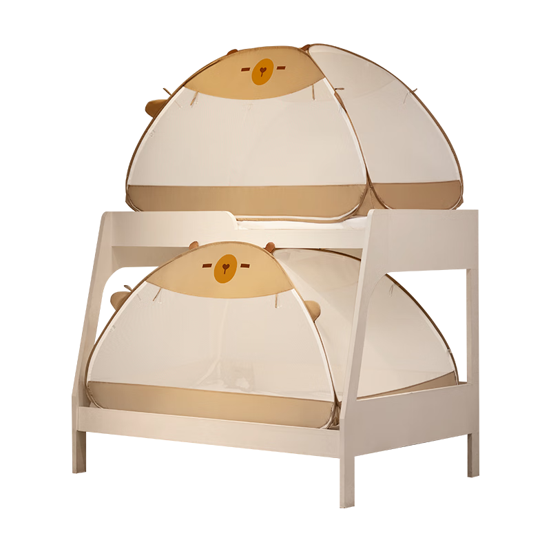 MEDOGA 2026 Home Bedroom Mosquito Net Capybara - Parent-Child Installation-Free, 1.5 Meters, Pipi Brow