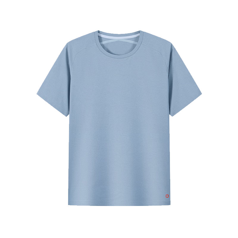 JD Original New Sweat-Wicking Quick-Dry Sports T-Shirt, Summer Outdoor Running Sun Protection Cool Short Sleeve for Men, Gray Blue, S