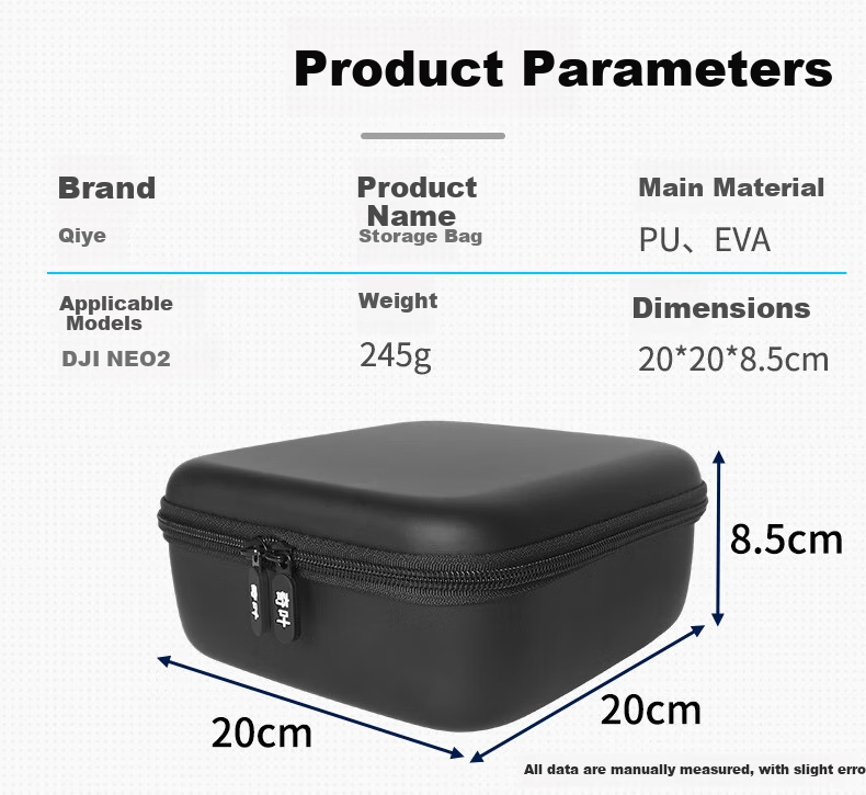 Qiye Hard Shell Storage Bag Handbag for DJI Phantom Neo 2 Drone Accessories Neo 2nd Generation Fly More Kit Transmission Bag Black 9