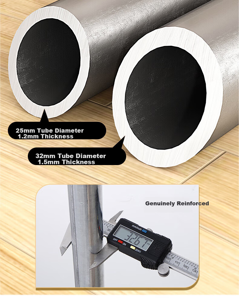 Baoyouni Steel Pipe Clothes Drying Rack Floor Folding Outdoor Simple Home Balcony Bedroom Single Rod Water Pipe Blanket Drying Tool 4
