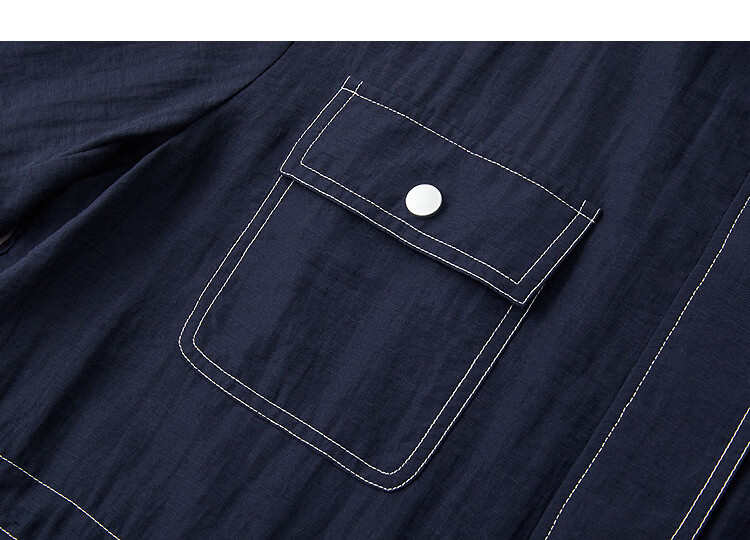 Demana [Luxury Linen] Spring Minimalist Stand Collar Drawstring Waist Multi-Pocket Petite Women's Jacket 16