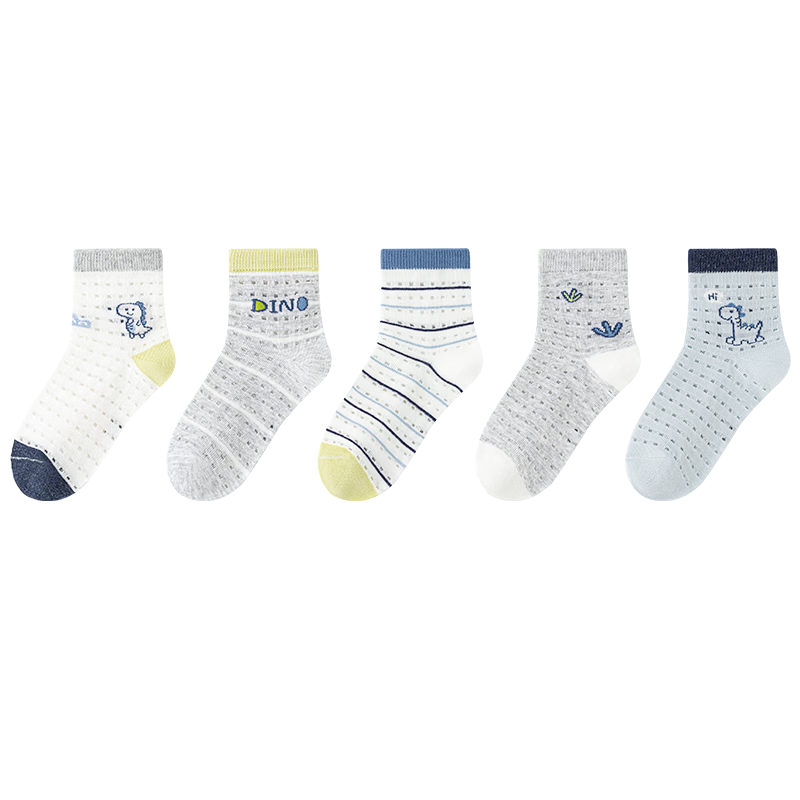 Six Finger Mouse Boys' Children's Socks Baby Spring Summer Breathable Mesh Sports Mid-Calf Thin Cotton