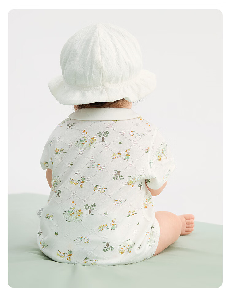 BALABALA Children's Cotton Triangle Shirt, New Summer Thin Style, Baby Bodysuit Two-Piece Set, for Newborns 0-6 Months 24