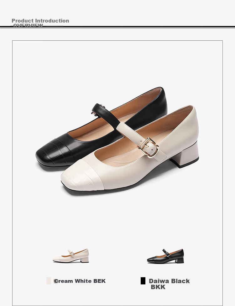 Le saunda 2025 Autumn Winter Fashion Commuter Chunky Heel Genuine Leather Mary Jane Shoes Women 6T35405 Cream White BEK39 1