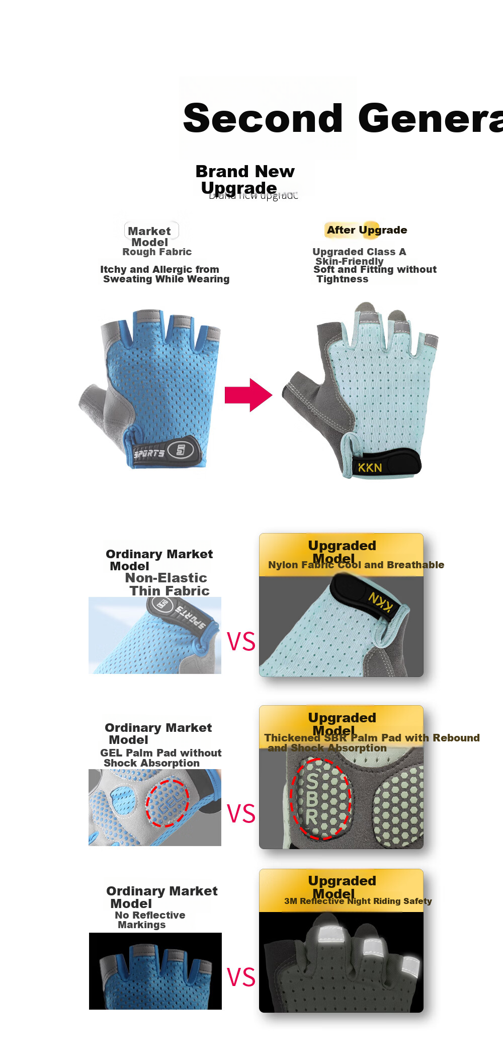 KKN Sports Gloves for Kids Elementary School Anti-Slip Wear-Resistant Rock Climbing Half-Finger Gloves Second Generation Light Pink Size M 2