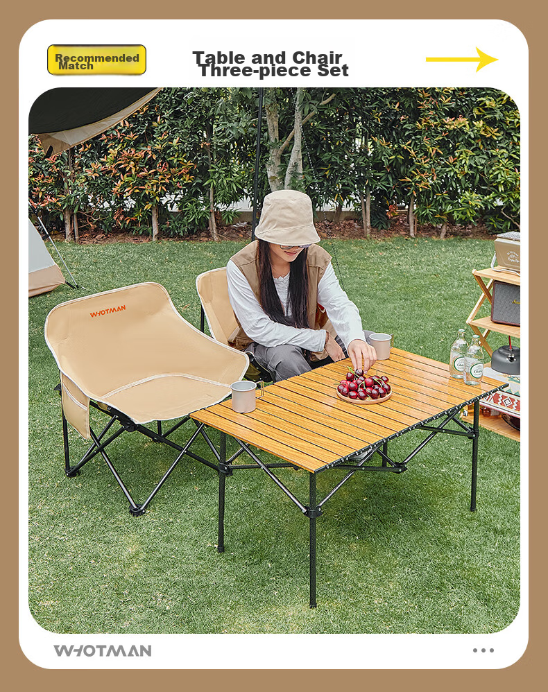 Woteman Folding Chair, Director's Chair, High Back, Quilted, Outdoor Camping, Picnic, Leisure Fishing Chair, Large G76372 17