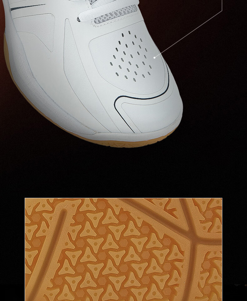 KUMPOO 26th Anniversary New Badminton Shoes Anti-Twist Non-Slip Cushioning Competition Training Shoes Xunfeng KH-G805 White/Navy Blue Size 35 4