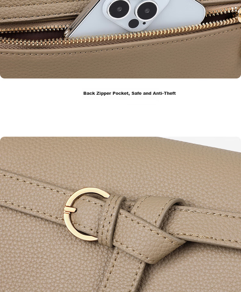 Millies Women's Cowhide Leather Casual Pillow Bag Brand Shoulder Crossbody Bag Birthday Goddess Day Women's Day Gift 10