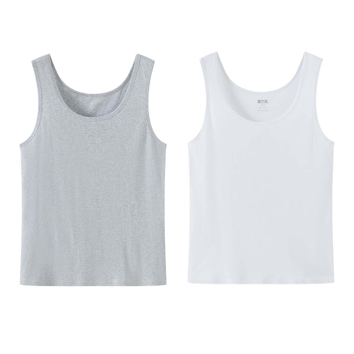 Yiershuang Plus Size 100% Cotton Women's Vest 2-Pack Odor-Resistant Breathable Cotton Tank Top for Plus Size