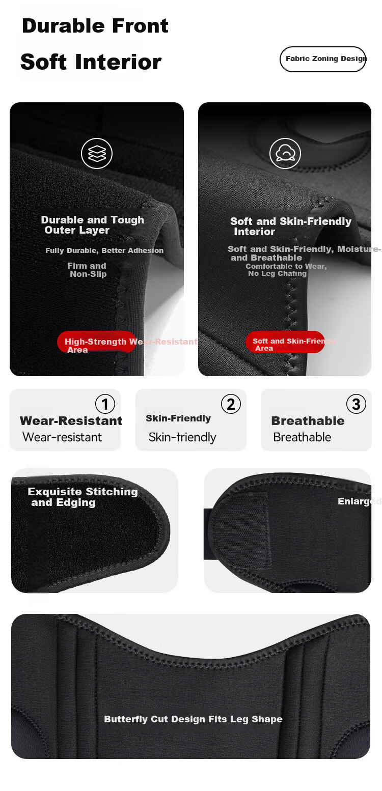GALVARAN Meniscus Injury Knee Brace Warm Joint Support Sleeve Patella Strap Protective Gear for Fitness Hiking Sports Unisex 10