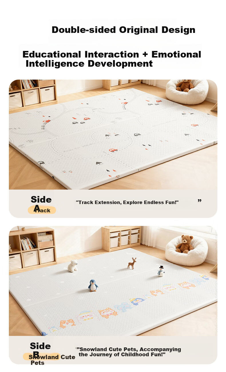 Peppa Pig Mom Baby Crawling Mat Non-Toxic Formaldehyde-Free Infant Early Education Center Baby Floor Mat XPE 1.8*2*0.2m 18