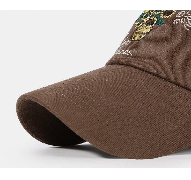 CACUSS Women's Duckbill Cap Spring Summer Baseball Cap Pure Cotton Soft Top Face Slimming Outdoor Sun Hat Brown 18