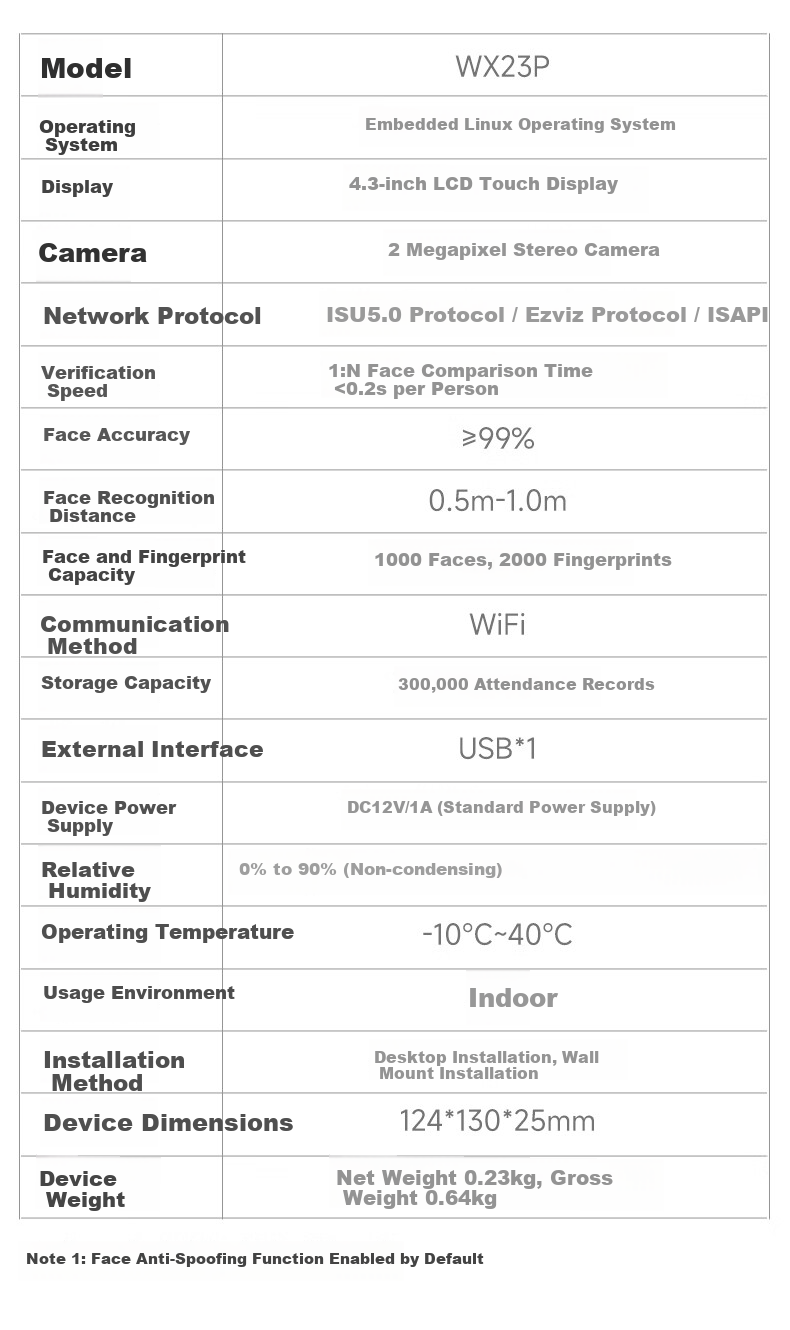 Qiyeweixin Facial Recognition + Fingerprint High-Capacity Time Clock Attendance Machine, Dynamic Face Scanning Check-In, Office Employee Work Monitoring, Real-Time Attendance Reporting, Multi-Store Management 8