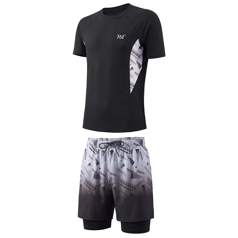 361° Men's Plus Size Swimming Trunks and Swimwear Set, Large Size, Loose Fit, Suitable for 200-260 Jin, Plus Size Men's Spa Swimsuit