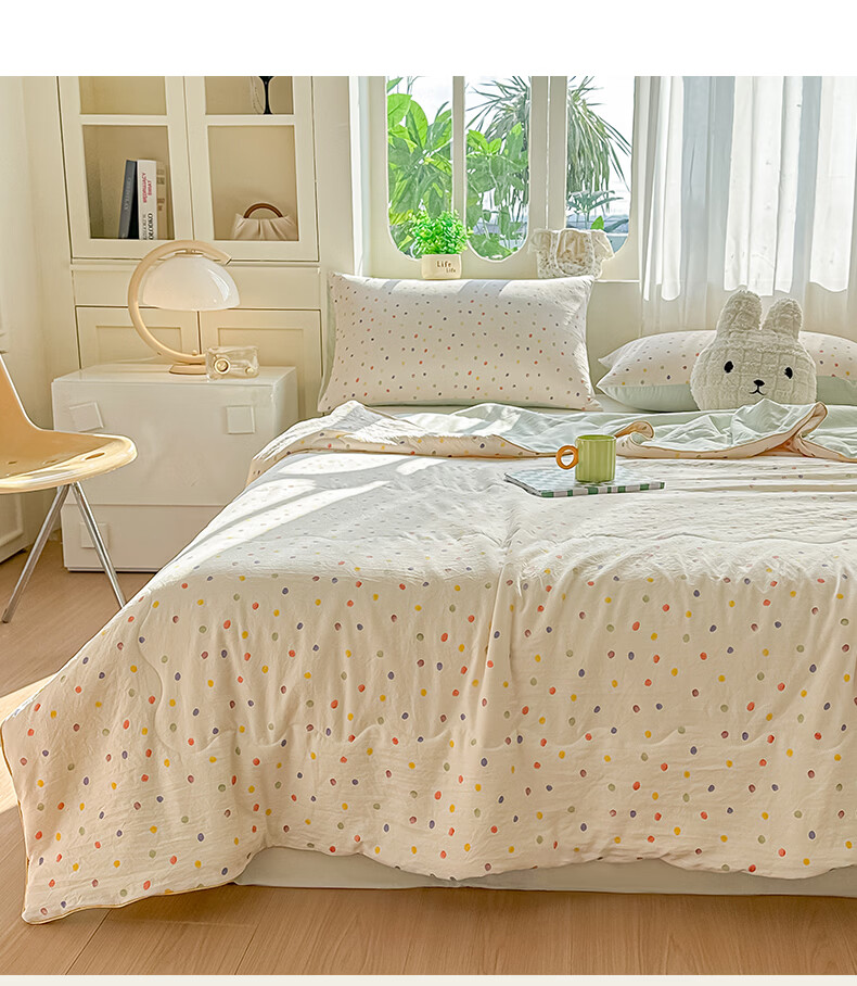 Hongdou Class A Soybean Summer Quilt Air Conditioning Quilt Core Student Dormitory Summer Cooling Quilt Single Thin Quilt 2*2.3m Cute 5