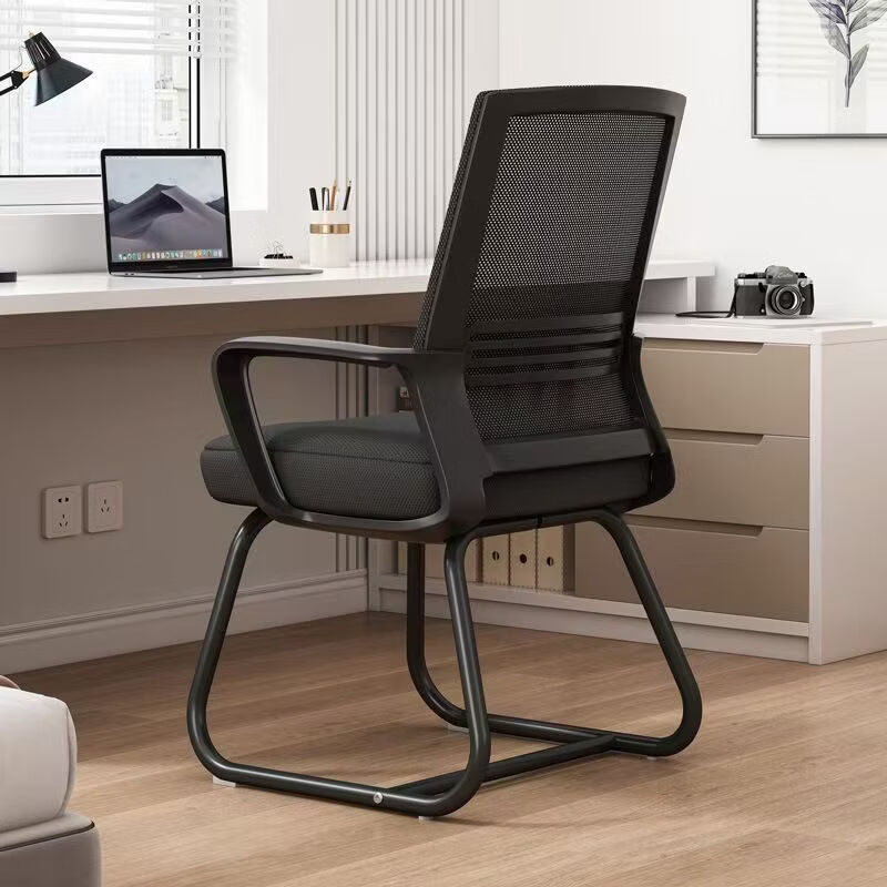 SGMW Ergonomic Office Chair Arched Design Comfortable Long Sitting Conference Chair Staff Chair Mahjong Chair with Backrest Computer Chair for Home Use