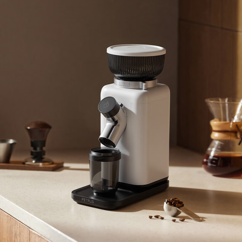 Petrus PE3788E New Home Electric Coffee Grinder, Fresh Grind Italian and American Style, Compact Espresso Grinder with 40-Level Anti-Fly Powder Adjustment