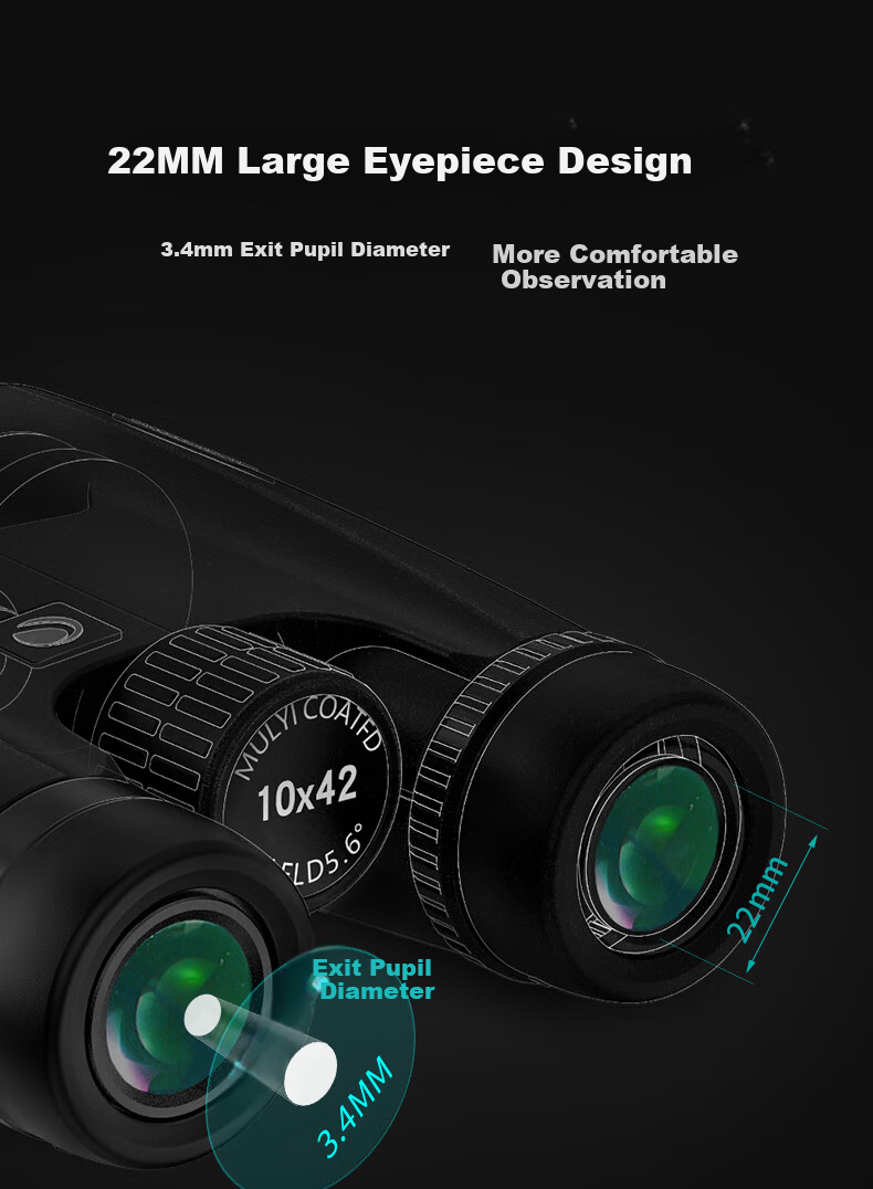 Celestron Lejian 10X42 High-Definition High-Power Low-Light Night Vision Portable Binoculars for Mobile Phone Outdoor Concert Sports Black 5