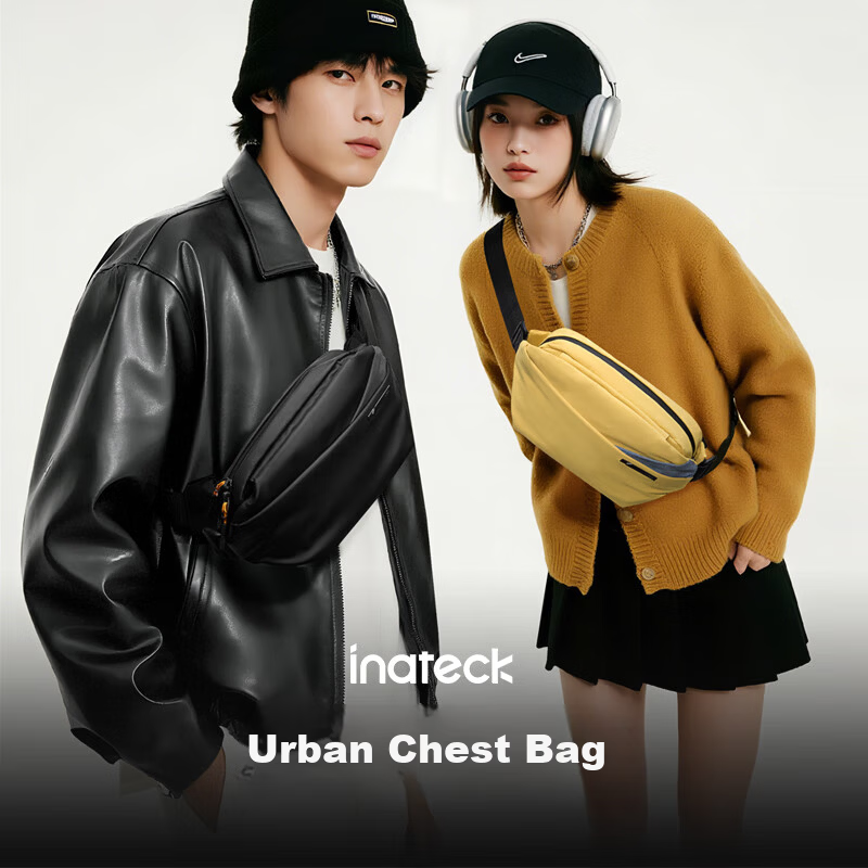 Inateck Large Capacity Crossbody Shoulder Chest Waist Bag Casual Sports Phone Storage Bag Upgraded Version Phantom Night Black 1