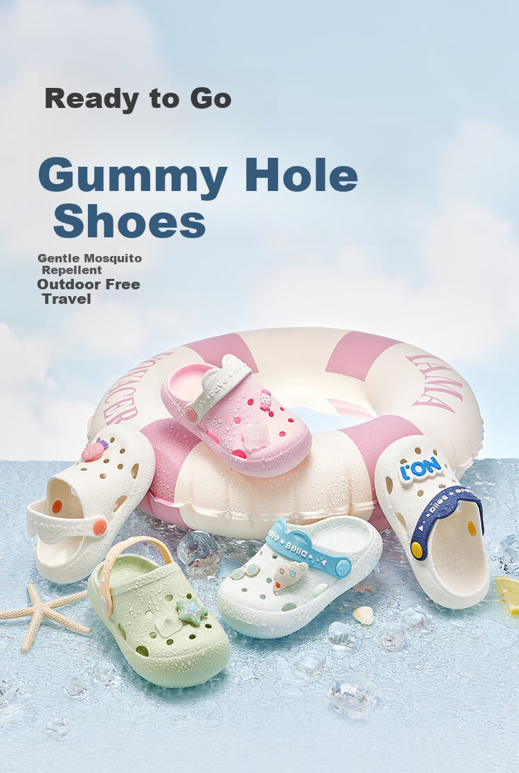 DAVE & BELLA Kids Non-Slip Summer Slippers Girls Boys Indoor Breathable Clogs 1