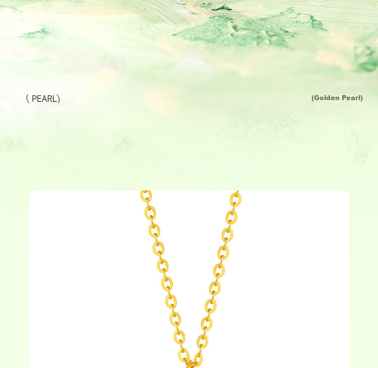 ZLF Garden Party Gold Necklace for Women with Pearl Pendant Women's Day Gift X0613050 Approx. 3.67g 40+5cm 2