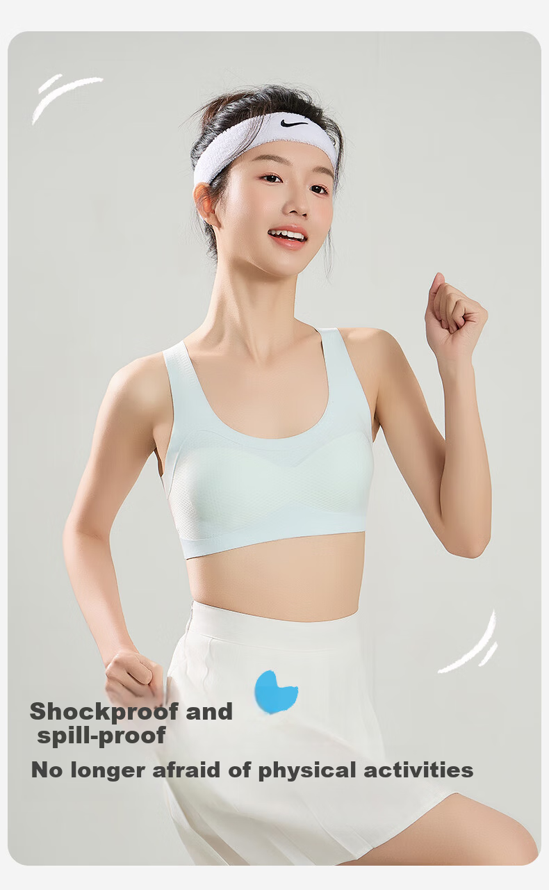 LangSha Girls' Seamless Children's Vest, Posture-Correcting Sports Bra for Middle and High School Students, Developmental Support, Anti-Hunchback, Large Kids' Sports Bra 5