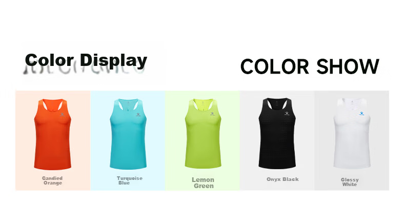 KELME Men's Marathon Vest Professional Sports Jacquard Breathable Quick-Dry Racing Running Shirt L Citrus Green 8