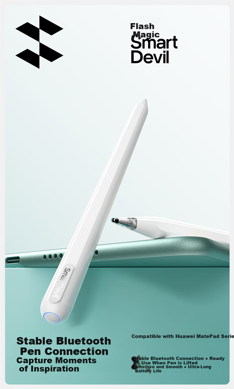 Shanmo Compatible with Huawei M-Pencil 3rd Gen Stylus Pen [Magnetic | Lift-to-Wake] Honor Capacitive Pen for Pad 11.5s/Pro 12.2/Air 12 with Pen Case 1