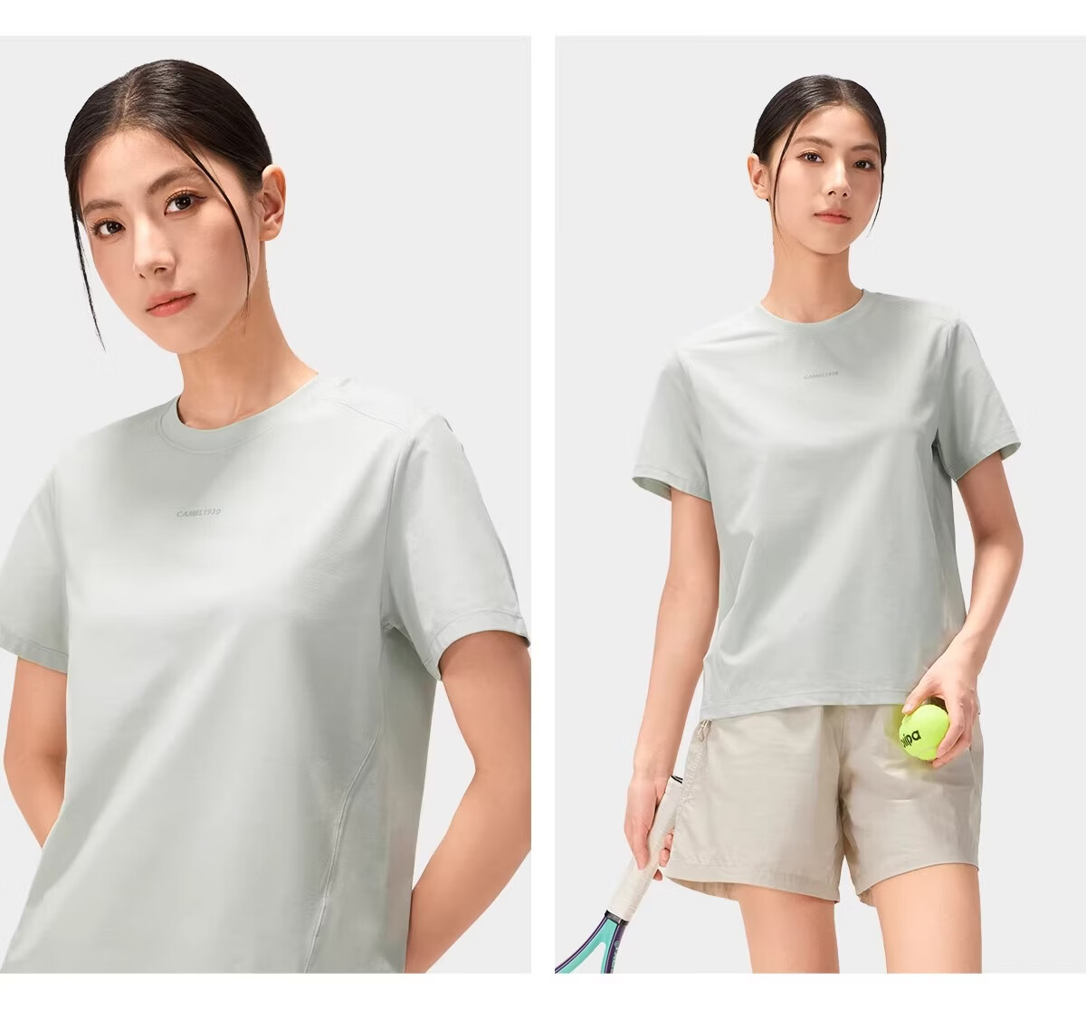 CAMEL Outdoor Quick-Dry T-Shirt Women Summer 26 Short Sleeve Original Yarn Cooling Breathable Hiking Mountaineering Sun Protection T-Shirt Men 1053 31