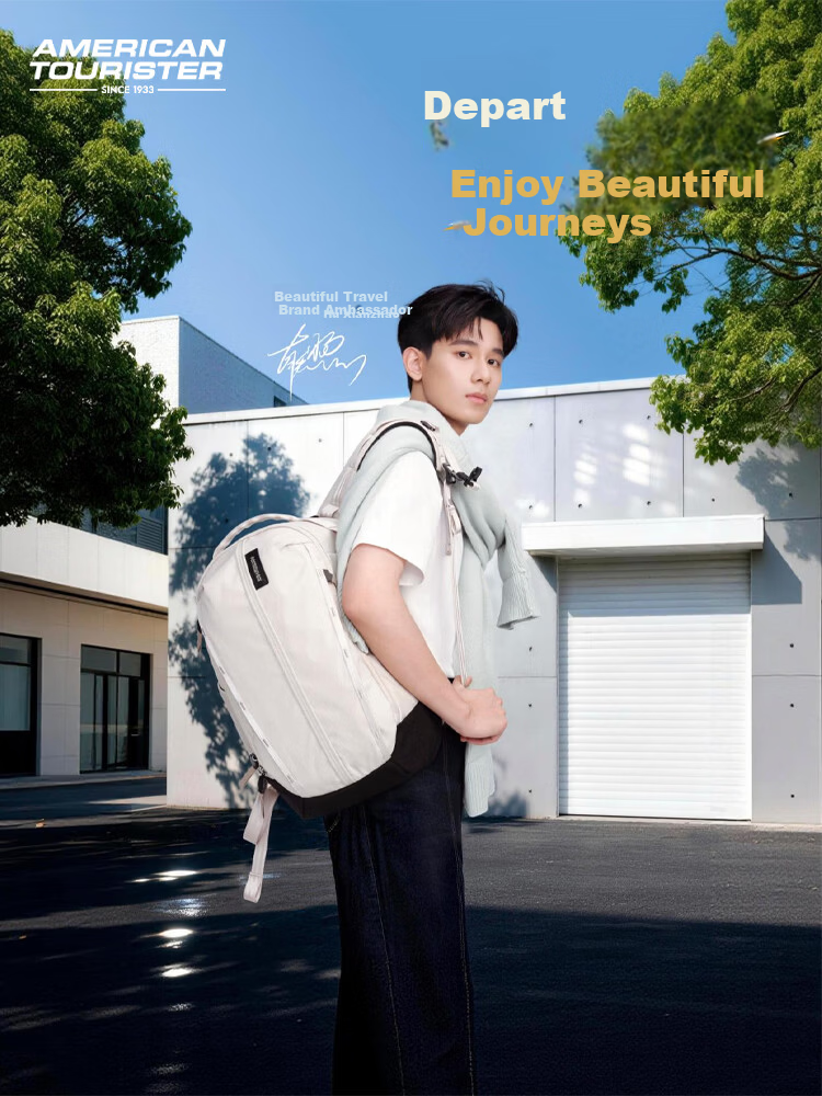 American Tourister Functional Backpack 26th Anniversary New Large Capacity Travel Casual School Bag NB3 Purple Celebrity Edition 1