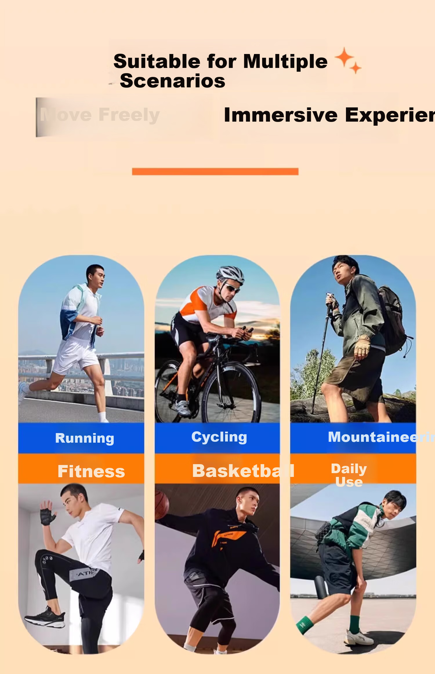 Li-Ning Men's Hoodie Long Sleeve T-Shirt Spring Autumn Winter Base Layer Running Sports Top Crew Neck Casual Plus Size Pullover 5