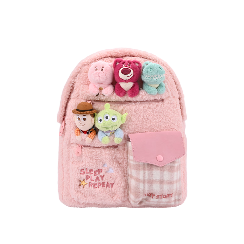 Disney Pixar Toy Story Cute Plush Backpack Student Bag Birthday Gift for Girls