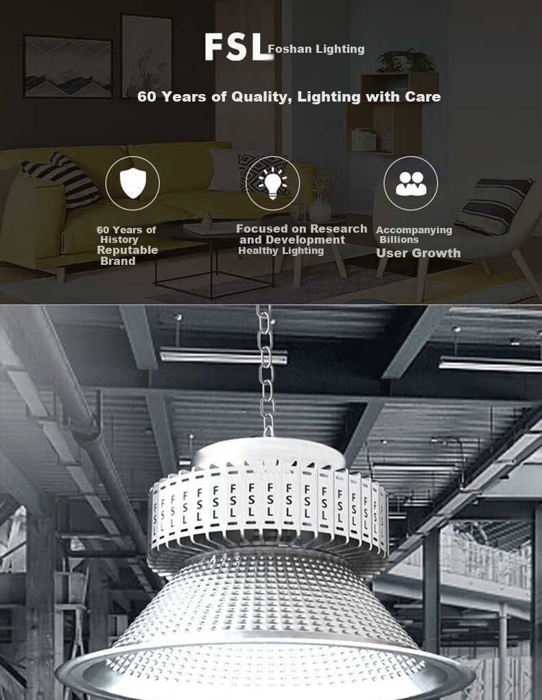 Foshan Lighting (FSL) LED High Power 200W Industrial Warehouse Pendant Light Workshop Factory Lighting with Rod and Chain Universal - White Light 6500K 1