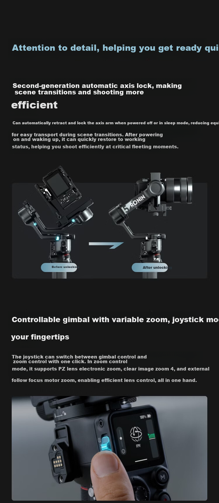 DJI RS 5 Ronin Handheld Gimbal Camera Stabilizer Professional Intelligent Tracking Handheld Camera Stabilizer 3kg Load DSLR Mirrorless Lightweight Commercial Gimbal 7