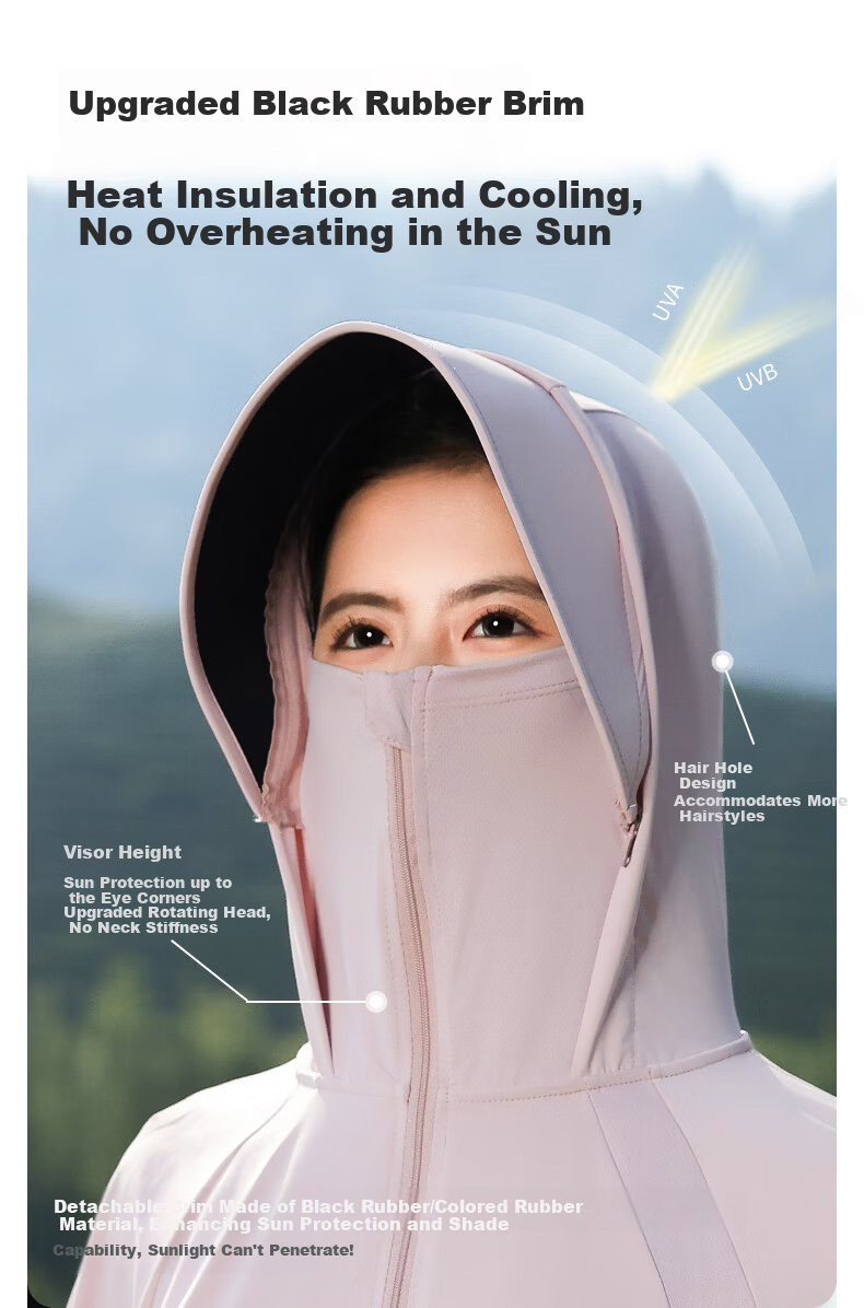 Combo Summer New Self-Operated Women's Sun Protection Jacket UV Protection Outdoor Breathable Thin Ice Silk Cycling Coat Sunproof Clothing 13