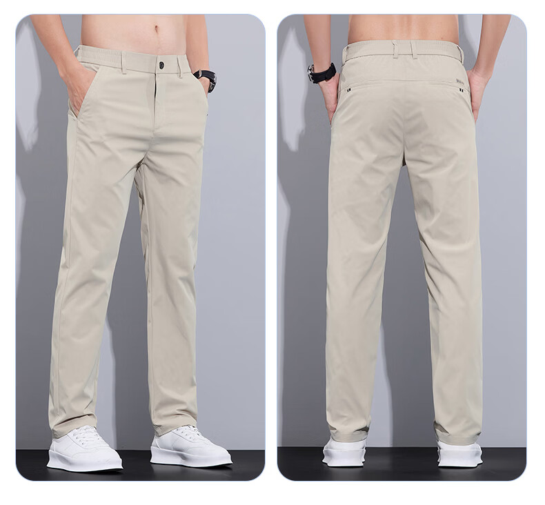 RED DRAGONFLY Men's Casual Business Commuter Loose Straight-Leg Trendy Thick Plus Size Black Pants 34 16