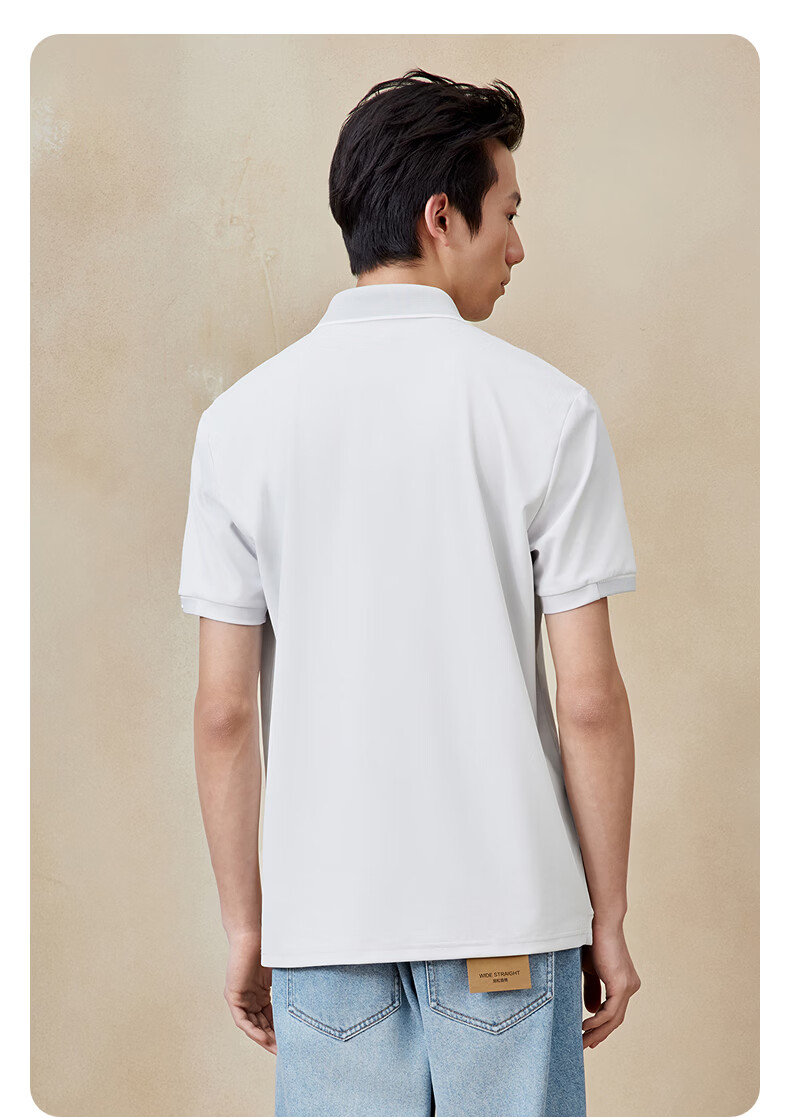 GXG Men's Jacquard Texture Casual Basic Polo Shirt Summer New Black XL 6