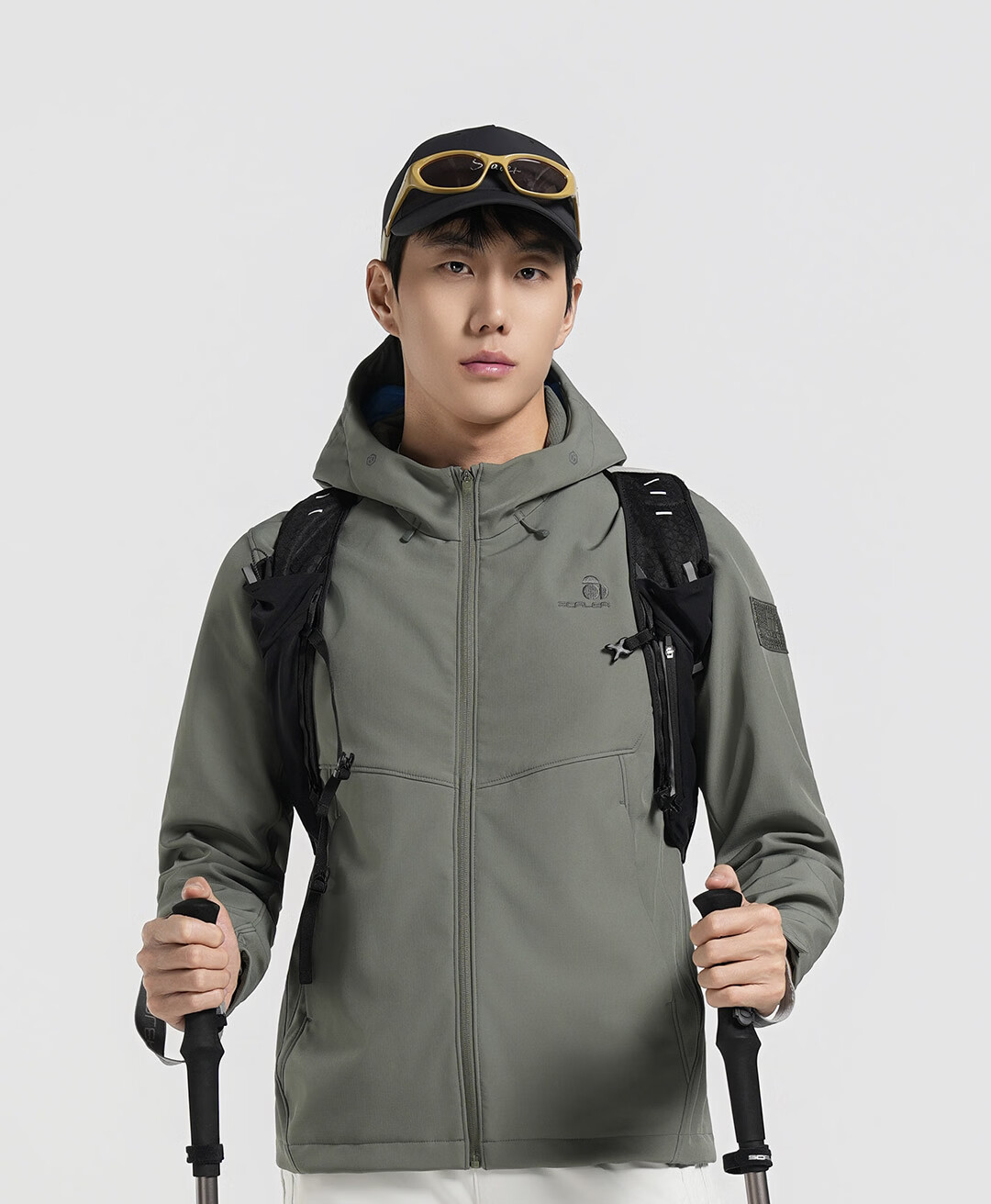 SCALER Outdoor Softshell Jacket Unisex Windproof Warm Sports Casual Hooded Coat Women F2916D61 21