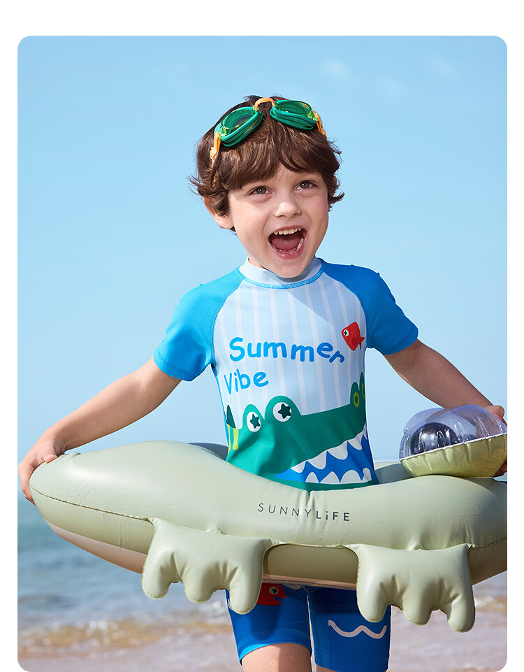 Balabala Kids Swimwear Boys Girls Baby 2026 Summer New Two-Piece Sunscreen Chlorine-Resistant Cartoon Swimsuit Set 39