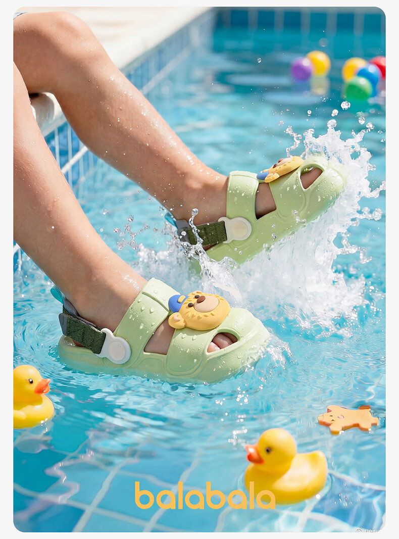 Balabala Kids Slippers Boys Summer Toddler Girls Closed-Toe Home Shoes Outdoor Baby Clog Sandals Children Cool Slippers 13