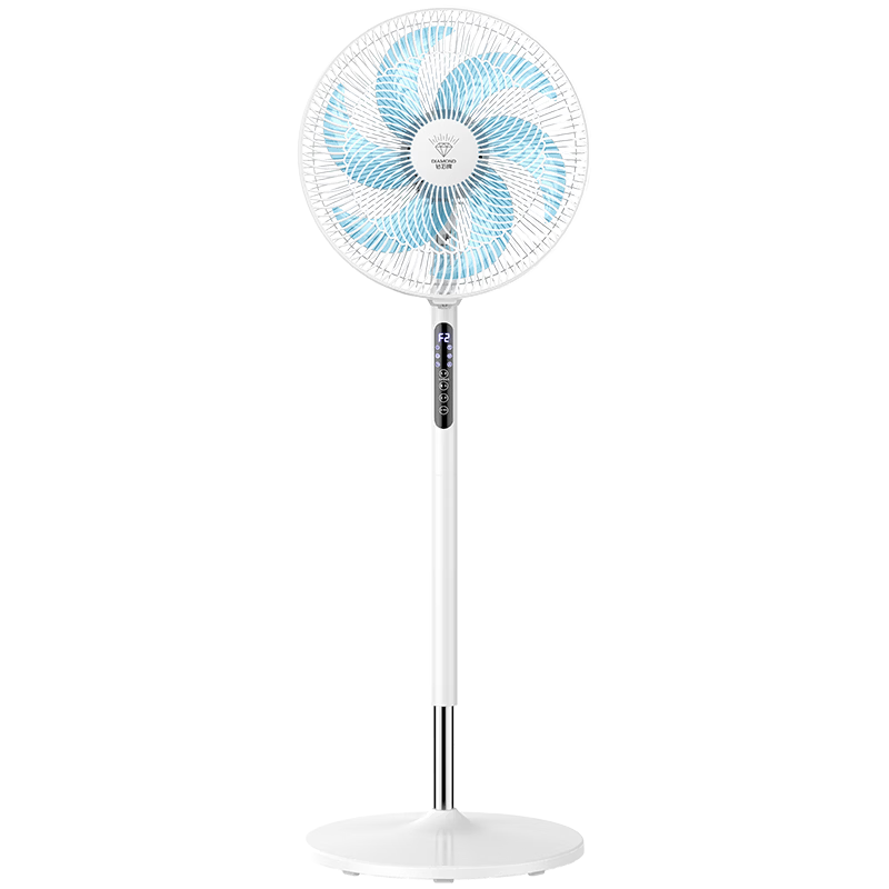 DIAMOND Electric Fan [Grade A Energy Efficiency + DC Inverter + Pure Copper Motor] Home Floor Fan with Voice Control, Remote Control, Oscillating Blade, Energy-Saving, Quiet Operation for Bedroom And Living Room DFS-ZGR07