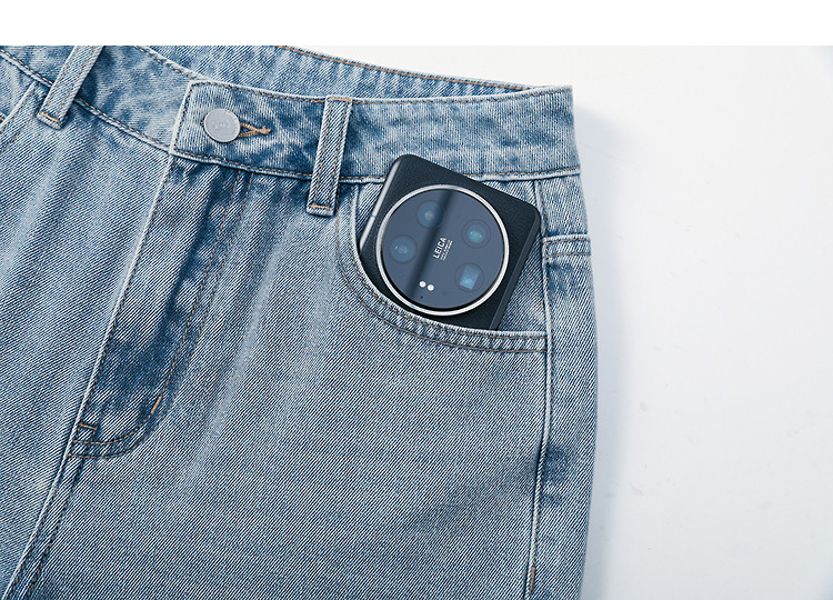 Demana Rose Embroidery Summer Cropped Cloud Cotton Washed Straight Wide-Leg Slimming Concealing High-End Women's Jeans 19