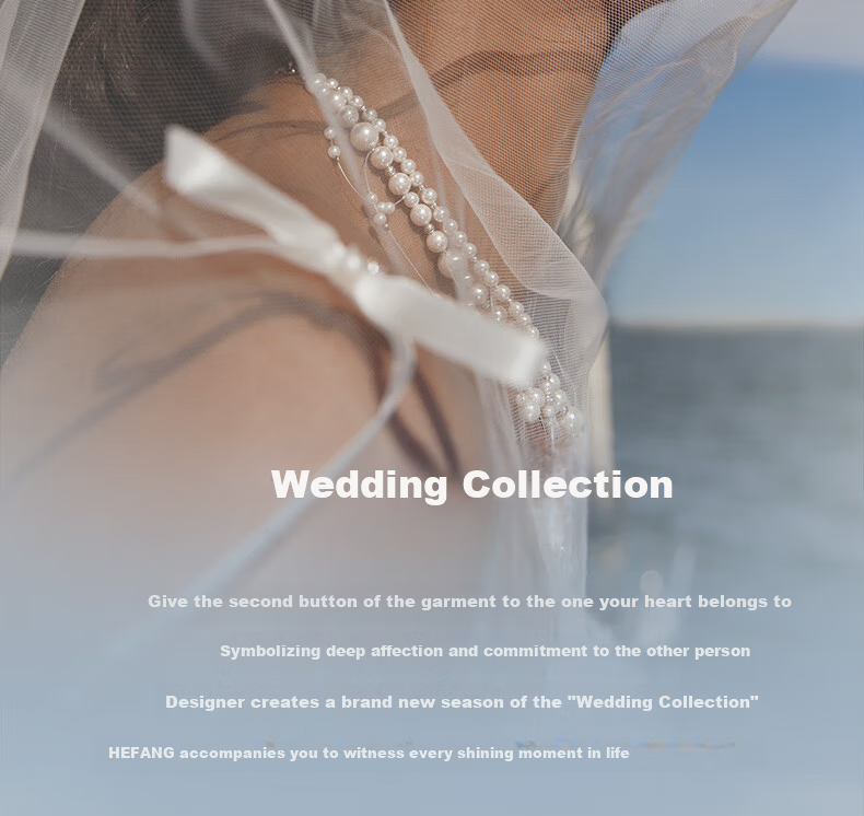 HEFANG Button Pearl Long Necklace Luxury Birthday Gift for Girlfriend Wife 2