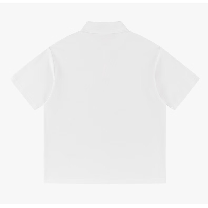 Charles Heart Summer Minimalist Campus Style Short Sleeve Polo Shirt Casual Unisex Black L 20