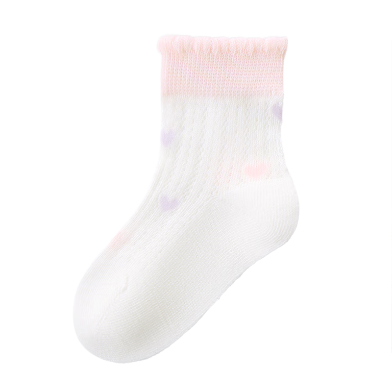 Beitais Children's Socks 6-12 Months Summer Thin Newborn Baby Mesh Socks Breathable Mid-Calf Socks for Boys and Girls