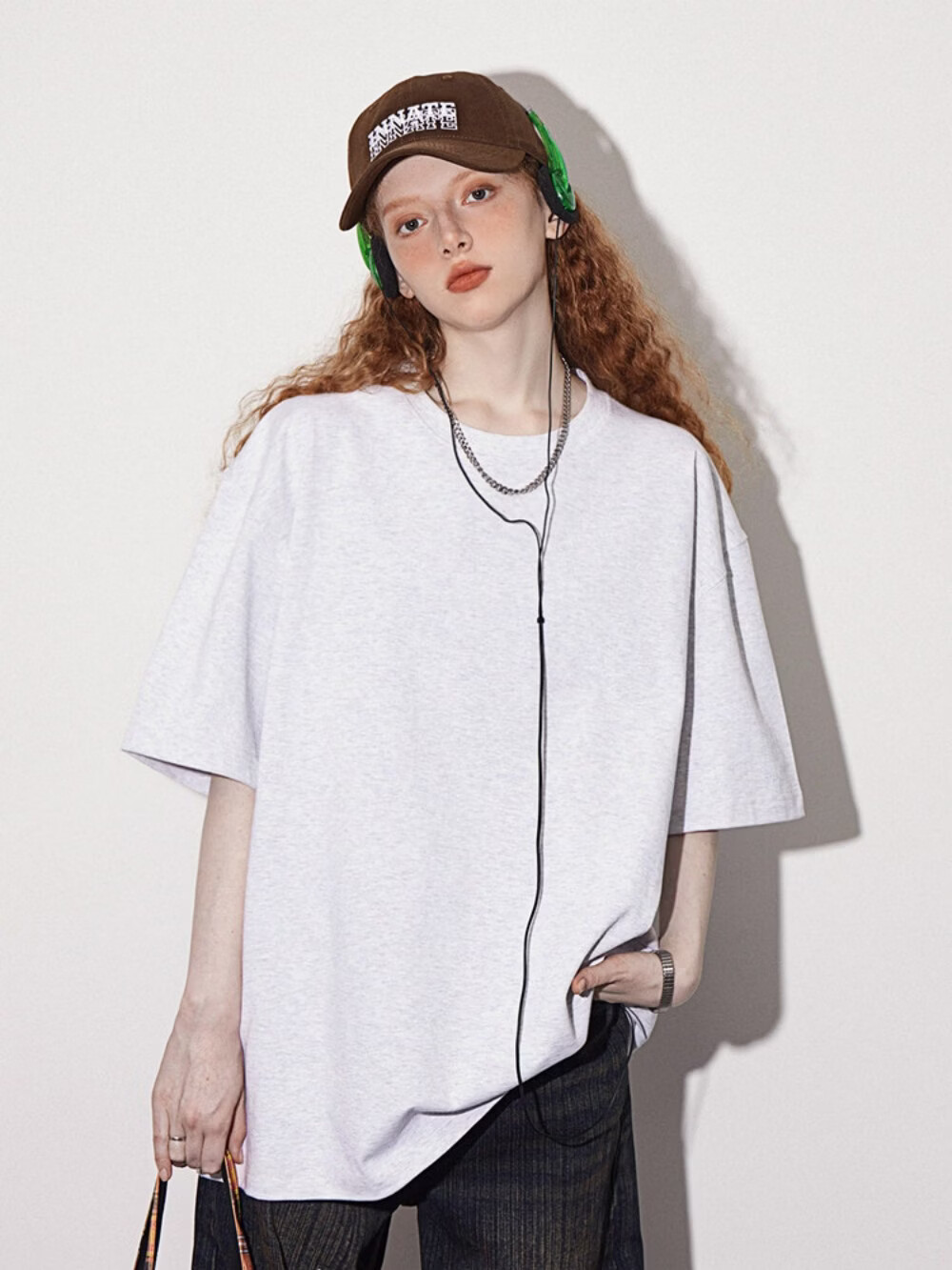 ICH MODE 300G Heavyweight American Style Casual Short Sleeve T-Shirt Women Pure Cotton White Summer Crew Neck Half Sleeve Top White XL 13