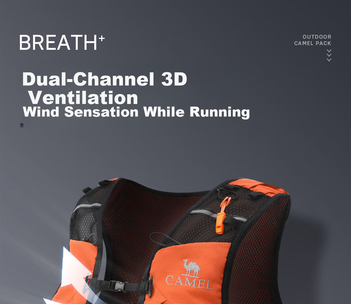 CAMEL Off-Road Running Backpack Sports Double Shoulder Marathon Vest Outdoor Professional Hiking Mountaineering Hydration Backpack 3037 13