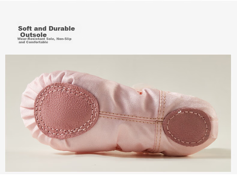 Iron Arrow Children's Soft Sole Ballet Dance Shoes Girls Bowknot Chinese Dance Practice Shoes Light Pink Size 32 5